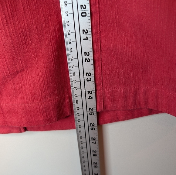 CJ Banks XL Red Button Down Sleeveless Detailed Neckline Vest Top Women's - Picture 7 of 8